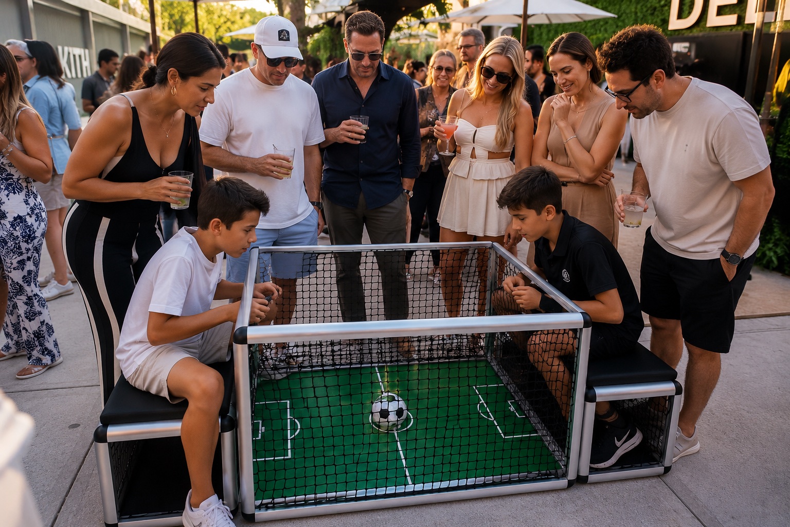 Kids playing at a Golazo Activations event in Miami